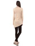 SJSP Womens Plus-Size Long Sleeves Knit Jersey Tunics in Comfortable Stretch Fabric Beige 4X-Large