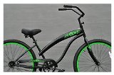 Fito Modena Sport 1-speed Women – Black/Neon Green+ Free Matching Color Fenders, 26″ Beach Cruiser Bike Bicycle, Limted QTY Offer!