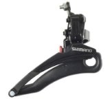 Shimano Tourney front derailleur bottom-pull cable routing clamp-on mount, 1-1/8″ (28.6mm) clamp