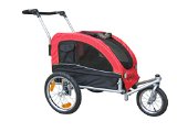 Booyah Medium Dog Pet Bike Trailer Pet Trailer and Stroller Red