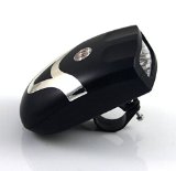 Outdoor Manager-Bicycle Cycle Electronic Horn With Lights 3Leds Bike MTB Double Functions Bell Black