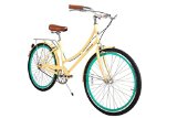 Pure City Cycles Dutch Style Step Through City Bike 8-Speed, 43cm/Small, The Abbey Cream/Mint Green