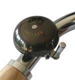 Retro Urban Brass Bicycle Bell, made in England, 22-26mm stainless steel handlebar clamp & fittings, solid brass dome, loud musical sound