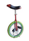 16″ Unicycle Free Stand Adjustable Cycling Bike (Red)