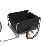 Best Choice Products® Bike Cargo Luggage Trailer with Removable Cover Black / Yellow Bicycle Towing Trailer