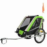 Suspension Children Bicycle Trailer & Jogger Combo Green 50304