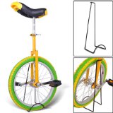 20″ Mountain Bike Wheel Unicycle with Quick Release Adjustable Seat Color Lemon