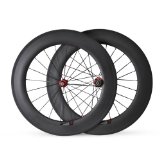 Baixiang 700c 88mm Carbon Fiber Road Bike Clincher Wheels Bicycle Wheelset for Shimano