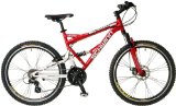 Schwinn Protocol 1.0 Men’s Dual-Suspension Mountain Bike (26-Inch Wheels, Red)