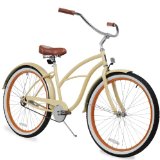 sixthreezero Women’s 26-Inch Beach Cruiser Bicycle, 1-Speed, Scholar Cream