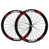 LVWA full 3K carbon fiber bike wheelset clincher Road bicycle 700C WHR50C1L