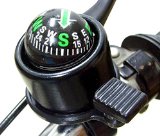 Metal Bike MTB Cycling Horn Loud Handlebar Bell Ring Navigator Bicycle Bell & Compass Black