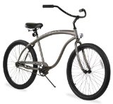 Firmstrong Bruiser Man Single Speed Beach Cruiser Bicycle, Matte Grey, 19 inch / Large