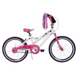 Huffy Bicycle Company Girl’s 23034 Jazzmin Bike, Pearl White/Pink Fun, 20-Inch