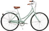 Pure City Cycles Dutch Style Step-Thru City Bike 8-Speed, 45cm, The Crosby Sea Foam Green/White