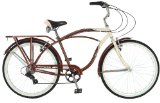 Schwinn Men’s Sanctuary 7-Speed Cruiser Bicycle (26-Inch Wheels), Cream/Copper, 18 -Inch