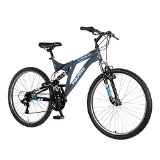 Polaris 26 Scrambler Full Suspension Bicycle, 19.5-Inch/One Size, Grey