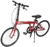 Allen Sports Urban Aluminum 1 Speed Folding Bicycle, Red, 12-Inch/One Size