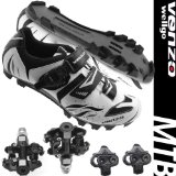 Venzo Mountain Bike Bicycle Cycling Shimano SPD Shoes + Sealed Pedals 44