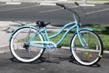 Micargi Pantera Shimano 7-Speed 26″ Women’s Beach Cruiser Bicycle Bike, Steel Frame (Baby Blue)