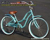 Aluminum Alloy Anti-Rust Frame, Fito Brisa SF Alloy 3-speed – Sky Blue, women’s 26″ wheel Beach Cruiser Bike Bicycle, Shimano Nexus Equipped