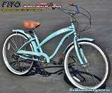 Fito Modena Sport SF Shimano 7-speed 26″ wheel crank forward woman’s Beach Cruiser Bikes (SKY BLUE)