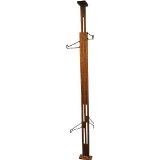 gearup OakRak Floor to Ceiling Storage Rack, Dark Walnut