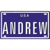 Andrew USA 2 1/4 X 4″ Embossed Aluminum License Plate”