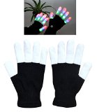 W-plus Flashing Finger Lighting Gloves LED Colorful Rave Gloves 7 Colors Light Show, Light-up Toys, Christmas Gift