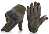 Simplicity Men Women’s Cycling Motorcycle Gloves Mittens, Show Finger Army L