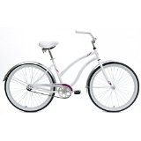 Mantis Dahlia Cruiser Bike, 26 inch Wheels, 18 inch Frame, Women’s Bike, White