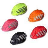 BTR High Visibility YELLOW Universal Size Bike / Bicycle Waterproof Helmet Cover With Reflective Stripes – One Size Fits All