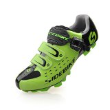 SIKEBIKE Women’s and Men’s W All-Road and MTB II Cycling Shoes SD-001 (Black Green for MTB, 10)