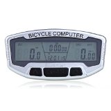 Blusmart Mutifunction Bike Computer Water Resistant with Thermometer Odometer Speedometer of Wide 4 Parts LCD Display Bright Backlight