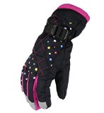 Waterfly® Fashion Women’s Femal Warm Waterproof Winter Outdoor Glove Cycling Gloves Biking Gloves Snowmobile Snowboard Ski Gloves Athletic Gloves Mittens (Black)