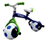 Striker Easy to Ride Balance Bike with Soccer Ball Tires, Blue