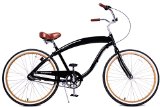 Fito Men’s Modena EX Aluminum Alloy 3-Speed 26-Inch Wheel Beach Cruiser Bicycle, Black/Bronze