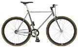 Retrospec Bicycles Mantra Fixie Bicycle with Sealed Bearing Hubs and Headlamp, Chrome/Black, 53 cm / Medium