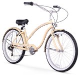 Firmstrong Chief Lady Seven Speed Beach Cruiser Bicycle, 26-Inch, Vanilla