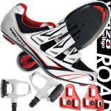 Venzo Road Bike For Shimano SPD SL Look Cycling Bicycle Shoes & Pedals 44