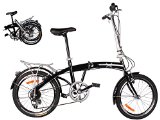 TMS® 20″ Black Folding Bike 6 Speed Bike Fold Bicycle Storage College School Sports