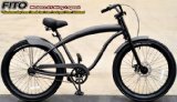 Anti-Rust Aluminum frame, Fito Modena GT Alloy Single 1-speed Matte Dark Grey/Black, Tektro Disk Brake, men’s 26″ Beach Cruiser Bike