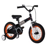 RoyalBaby Button Kids’ Bike with Training Wheels Perfect Gift for Kids. 12 Inch Wheels, Black