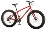 Mongoose Hitch Men’s Fat Tire Bicycle, Red, 26″