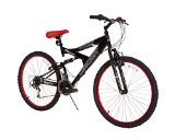 Dynacraft Men’s 26″ 21 Speed Equator Bike, 18″/One Size, Black/Red