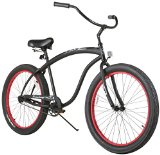 Firmstrong Bruiser 3.0 Man Single Speed Beach Cruiser Bicycle, 26-Inch, Matte Black