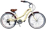 Fito Women’s Brisa EX Aluminum Alloy 7-Speed 26-Inch Wheel Beach Cruiser Bike, Mocha