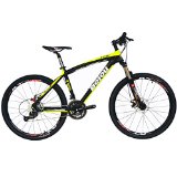 BEIOU® Toray T700 Carbon Fiber Mountain Bike Complete Bicycle MTB 27 Speed 26-Inch Wheel SHIMANO 370 CB004F17X (Yellow, 17-Inch)