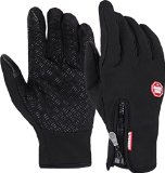 Byoung Winter Outdoor Cycling Touchscreen Gloves Glove for Smart Phone Black L