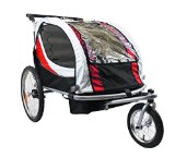 New Clevr Deluxe Child Bicycle Trailer Baby Bike Kid Jogger Red Running Carrier